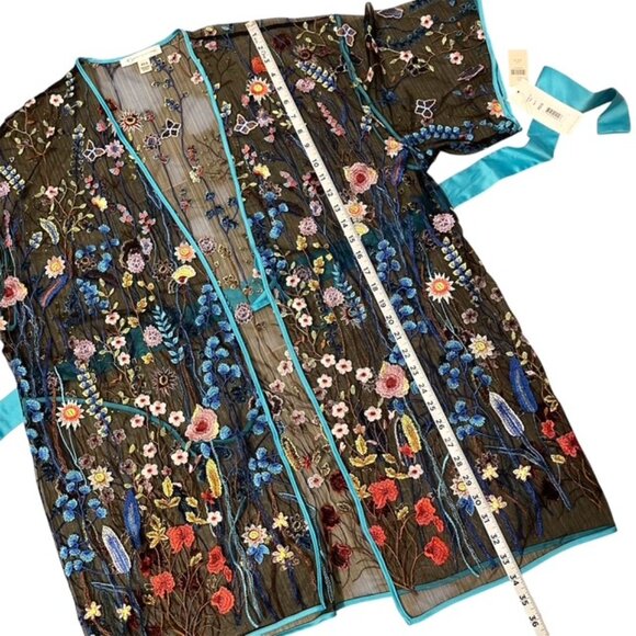 NWT Anthropologie Rya Collection Floral Embroidered Robe Oasis Swim Coverup XS/S - Picture 16 of 16